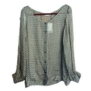 Trucco Silk Sheer Blouse Size 44 (US 12)